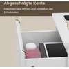 Songmics Vasagle Šoninis staliukas 2 kintamosios srovės kištukiniai lizdai miegamasis debesis balta