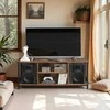 TV staliukas Songmics Vasagle TV spintelė su atvirais skyriais 40 x 120 x 50 cm vintažinė ruda-juoda