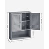 Vasagle Badezimmerschrank mit verstellbarem Einlegeboden und Lamellentüren