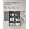 Vasagle Badezimmerschrank mit verstellbarem Einlegeboden und Lamellentüren