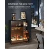 Songmics Vasagle Weinschrank mit Beleuchtung und geriffelter Glastür
