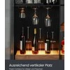 Songmics Vasagle Weinschrank mit Beleuchtung und geriffelter Glastür
