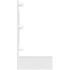 Veidrodinė spintelė su LED apšvietimu, balta, 90x31,5x62cm