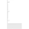 Veidrodinė spintelė su LED, balta, 90x31,5x62cm, blizgi