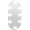 Veidrodis su LED lemputėmis, 60x30cm, stiklas, ovalo formos