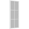 Vidaus durys, baltos, 76x201,5cm, matinis stiklas ir aliuminis