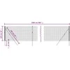 Vielinė tinklinė tvora, antracito, 1x25m, galvanizuotas plienas