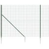 Vielinė tinklinė tvora su smaigais, žalios spalvos, 2,2x25m
