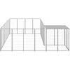 Voljeras šunims, sidabrinės spalvos, 10,89 m², plienas
