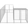 Voljeras šunims, sidabrinės spalvos, 7,26m², plienas