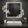 Vonios veidrodis Jaffrey 80x80 su „Bluetooth“