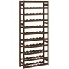 Vyno laikiklis 77 buteliams, rudas, pušies medienos masyvas