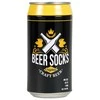 Kojinės vyrams skardinėje Beer socks Save water drink beer, juoda/geltona 42-47
