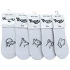 Unisex labai trumpos kojinės be Snazzy ST-04, šuniukai, 5 vnt. baltos
