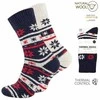 Unisex termo kojinės su vilna, VCA 4125, 2 poros (mėlynos, baltos)