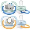Philips AVENT 0-6 mėn. silikoninis čiulptukas ULTRA AIR B, 2 vnt., SCF080/05