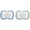 B.BOX BB300708 Simetriškas silikoninis čiulptukas 0-6m 2 vnt švyti tamsiai mėlyna/šalavijas
