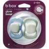 B.BOX BB300708 Simetriškas silikoninis čiulptukas 0-6m 2 vnt švyti tamsiai mėlyna/šalavijas
