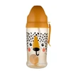 CANPOL BABIES neišsipilanti sportinė gertuvė su šiaudeliu BabiesBoo cheetah, 270 ml, 56/510_ora