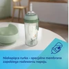 CANPOL 56/510_bro Neišsiliejantis vandens butelis su vamzdeliu ir virduliu 350ml ŠUNYS