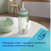 CANPOL 56/510_gre Neišsiliejantis vandens butelis su vamzdeliu ir virduliu 350ml GOOSE