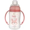 CANPOL 56/512_pink2 Treniruočių puodelis su minkštu snapeliu 320 ml MIELI GYVŪNAI