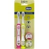 CHICCO 00012084000000 Hipcio Panda dantų šepetėliai 3-6l