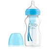 DR. BROWN'S OPTIONS+ 270 ml plataus kaklelio buteliukas Mėlynas, 1 vnt.