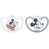 NUK 175281 čiulptukas 0-6 raminantis silikonas SPACE MICKEY MOUSE 2vnt