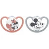 NUK 175281 čiulptukas 0-6 raminantis silikonas SPACE MICKEY MOUSE 2vnt