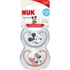 NUK 176286 čiulptukas 6-18 raminantis silikonas SPACE MICKEY MOUSE 2vnt
