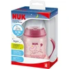 NUK ZE-102 FC rinkinys 150 ml buteliukas su naktinėmis rankenomis + silikoninis snapelis be gurkšnelių