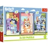 TREFL BLUEY Dėlionių rinkinys „Bluey šeima“, 3 x 50 det.