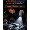 12 V nešiojamasis ličio paleidėjas 10 l benzininiams ir dyzeliniams varikliams, 3-in-1 žibintuvėlis išorinė baterija, automobilio akumuliatoriaus stiprintuvas, avarinio užvedimo dėžė, nešiojamas paleidėjas