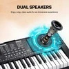 61 klavišo skaitmeninis pianinas pradedantiesiems, nešiojama elektrinė klaviatūra su integruotais garsiakalbiais, skaitmeninis pianinas, klaviatūra pradedantiesiems