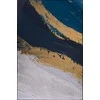 Eurofirany Abstraktaus meno sienų paveikslas, pilkos ir mėlynos spalvų gama, modernus dekoratyvinis paveikslas, 60x90 cm įrėminta drobė, minimalistinis interjero dekoras, stilinga namų puošmena