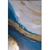 Eurofirany Abstraktus sienos menas, pilka ir mėlyna spalvų paletė, modernus minimalistinis dekoras, 60x90 cm paveikslas su rėmu, šiuolaikinė interjero dekoracija, drobės paveikslas svetainei