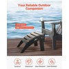 Adirondack pufas kojoms, sulankstoma lauko kėdutė kojoms, oro sąlygoms atspari HDPE kojų atrama terasai ir sodui, juoda nešiojama kojų atrama