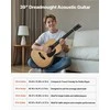 Akustinė gitara pradedantiesiems, natūralios apdailos dreadnought, pilnas komplektas su dėklu, pradedančiųjų akustinė gitara, dreadnought gitara, akustinės gitaros rinkinys