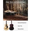 Akustinė gitara pradedantiesiems, natūralios apdailos dreadnought, pilnas komplektas su dėklu, pradedančiųjų akustinė gitara, dreadnought gitara, akustinės gitaros rinkinys