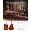 Akustinė gitara pradedantiesiems, „sunburst“ akustinė gitara su dėklu, subalansuoto tono akustinė gitara pradedantiesiems, pilno dydžio akustinės gitaros rinkinys pradedantiesiems
