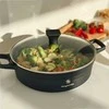 Aliuminė indukcinė keptuvė su neprisvylančia danga, stikliniu dangčiu, saugi naudoti orkaitėje iki 200 °C, 28 cm skersmuo, matinė juoda, indukcinė keptuvė, gili keptuvė kepimui