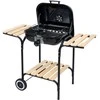 Anglies grilis su dangčiu, grotelių reguliavimu, BBQ nešiojamas