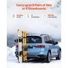 Ant kablio montuojamas slidžių ir snieglenčių laikiklis automobiliui, sulankstomas rakinamas paverčiamas, slidžių laikiklis ant kablio, snieglenčių laikiklis ant kablio, automobilinis slidžių laikiklis