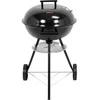 Apvalus anglinis grilis su dangčiu 41 cm skersmens nešiojamas lauko kepimo įrenginys BBQ