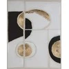 Eurofirany Baltas abstraktus glamour stiliaus rankomis tapytas paveikslas ant drobės, didelis 80x100 cm dekoratyvinis paveikslas svetainei miegamajam, sienų dekoras