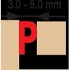 Baltas EPDM P profilio langų ir durų sandariklis, lipnus, 100m rulonas, guminis sandariklis