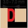 Baltas lipnus langų ir durų sandariklis, 100 m, EPDM guma, D tipo sandarinimo juosta, langų izoliacija