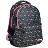 Uniq Mokyklinė kuprinė su flamingais, 42 cm, juoda/rožinė