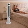 Coolwhisper Tylus koloninis ventiliatorius namų vėsinimui ir oro gryninimui, 19 dB triukšmo lygis, Wi-Fi plazminis jonizatorius, tylus pastatomas bokštinis ventiliatorius, oro cirkuliatorius